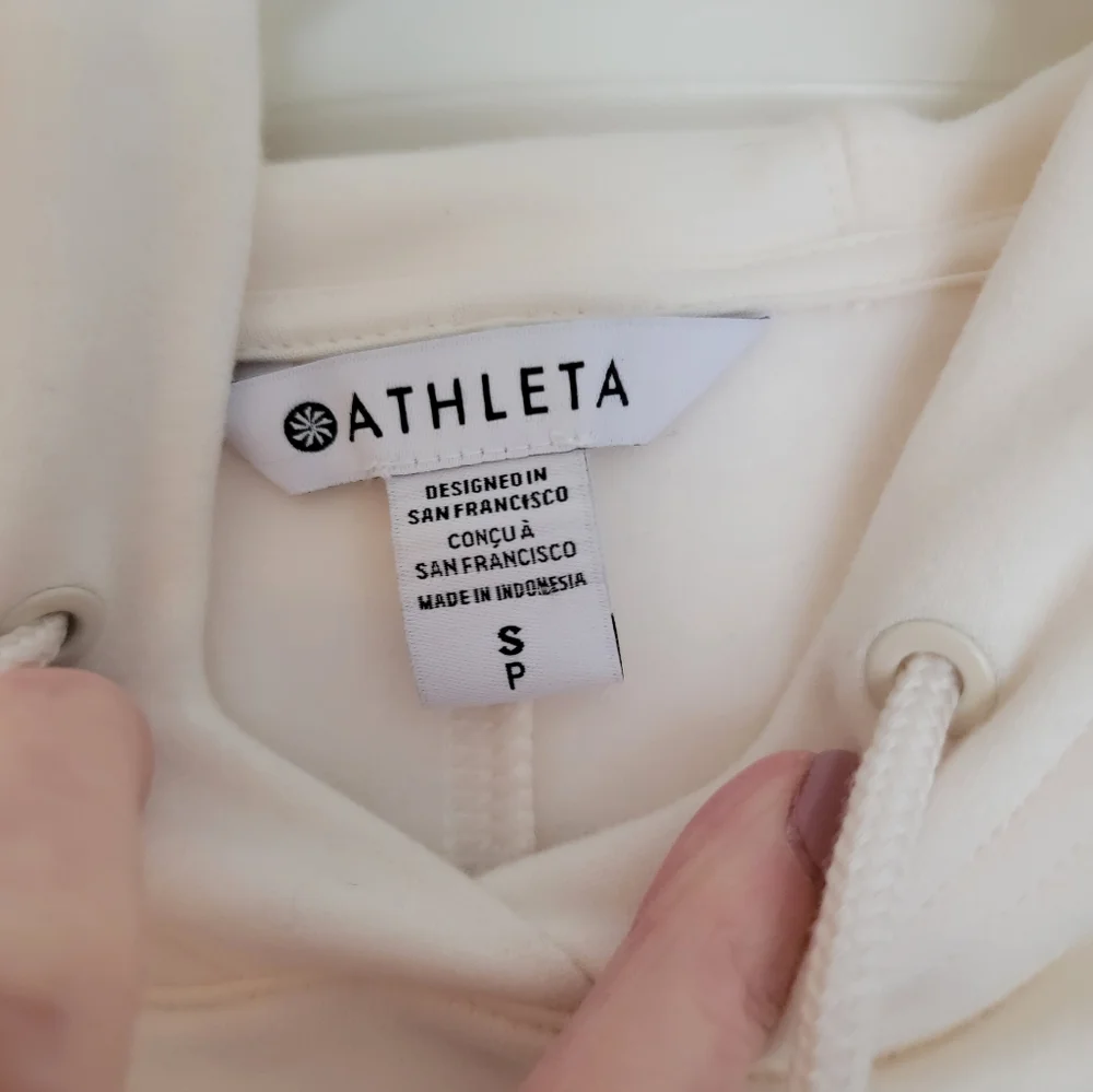 Athleta Retroplush Cocoon Hoodie Sweatshirt in Magnolia White Size S $109 - Picture 12 of 14